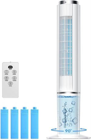 42 INCH Evaporative Air Cooler w/Remote &LED Touch Screen, 4 Mode &3 Speed,