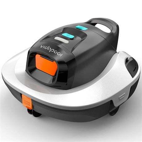 Cordless Pool Cleaner Powerful Suction, Self-Parking, Ideal for Round