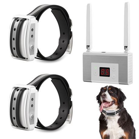 Electric Wireless Dog Fence System, Pet Containment System for 2 Dogs and Pets