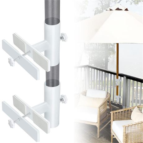 Adjustable Patio Umbrella Holder - Outdoor Stand Metal Clamp and Umbrella Base