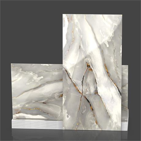 Kmiles 10pcs 23.6"x11.8" Foam PVC Peel and Stick Waterproof Wall Panels (19.4