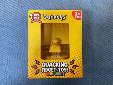 Duckeys Quacking Fidget Toy with Lights, Multicolor