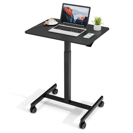 Simple Deluxe Standing Desk with Lockable Wheels, Mobile Adjustable Height
