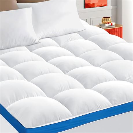 Mattress Topper Queen Size, CYMULA Cooling Mattress Pad Cover for Bed Back