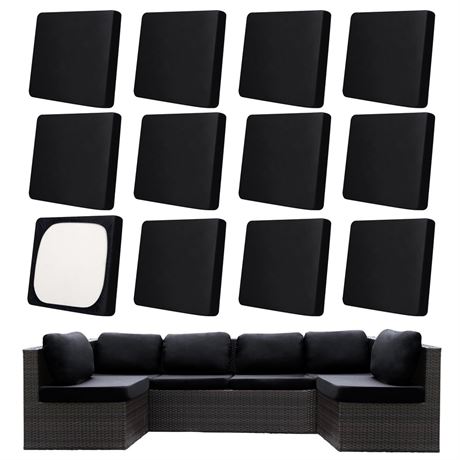 12Pcs Patio Cushion Covers,Outdoor Cushions Covers,Stretch Cushion Covers