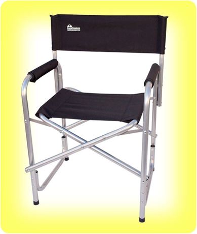 Extra Heavy Duty Outdoor Folding Directors Chair, Black