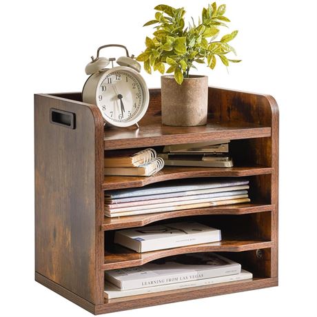 YMYNY Desktop File Organizer with Handle, Document Letter Mail Tray Sorter with