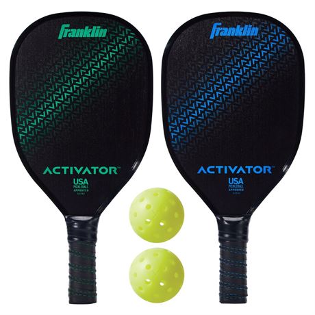 Franklin Sports 2 Player Pickleball Paddle + Ball Set - Wood Starter Set