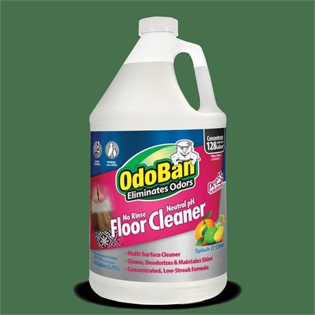 OdoBan No Rinse Neutral pH Floor Cleaner Concentrate, 1 Gallon/2 gallons