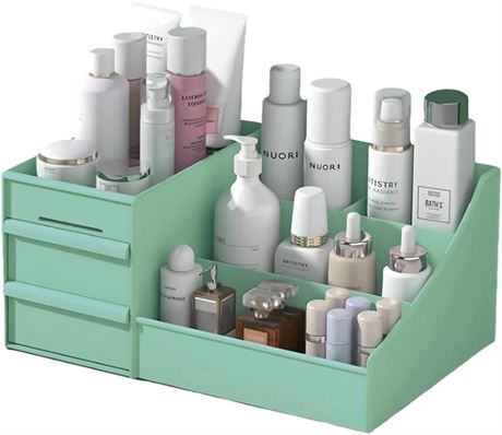 Makeup Desk Organizer with Drawers - Countertop Organizer for Cosmetics, Vanity