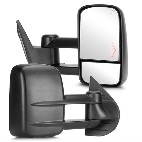 Youxmoto Towing Mirrors 2007-2013 For Chevy For GMC; Silverado Sierra 1500 2500