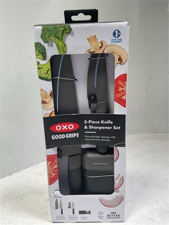 3-piece knife and sharpener set by OXO Good Grips