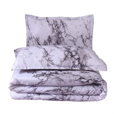 NTBED Marble Comforter Set King with 2 Matching Pillow Covers Lightweight