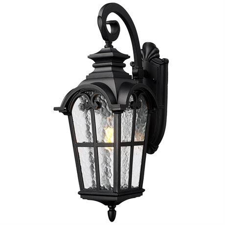 Emliviar Farmhouse 25 Inch Outdoor Wall Lantern Sconce, 1-Light Large Patio