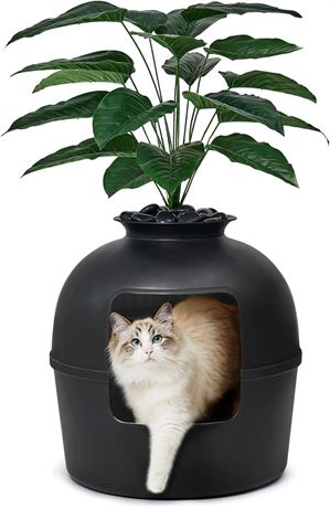 Secret Litter Box by Bundle & Bliss - Hidden Litter Box Enclosure with Odor