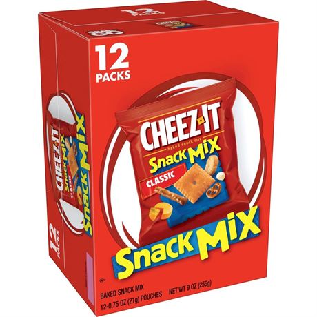 Bulk Cheez-It Snack Mix, Lunch Snacks, Office and Kids Snacks, Classic, 4ct box