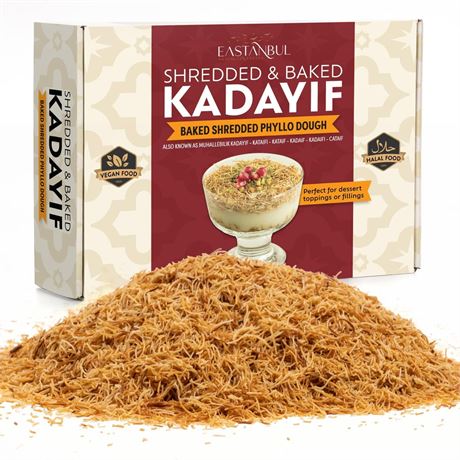 Eastanbul Baked & Shredded Kataifi for Dubai Chocolate, Kadayif Pastry Dough