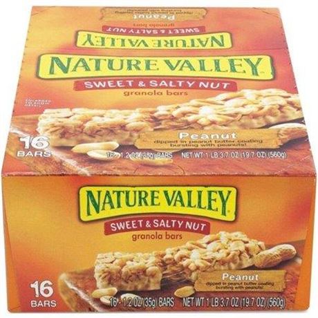 Nature Valley 2345513 Chewy Sweet & Salty Almond Granola Bars - Case of 8