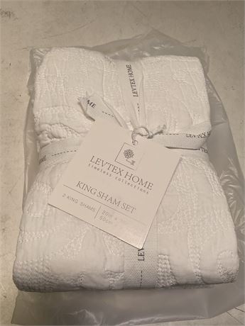 Levtex Home Birch Hill Sherbourne Sham - Quilted Medallion White with White