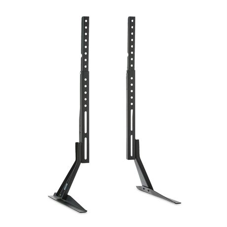 onn Tabletop TV Stand for 37" to 70" TVs, Holds up to 110 lbs, Black- Metal