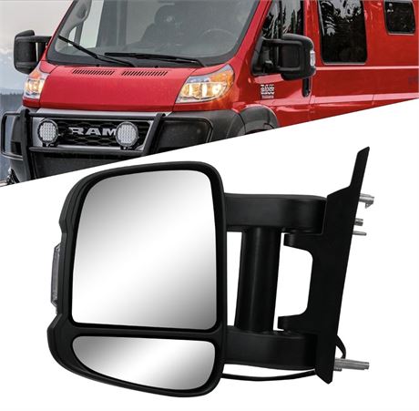 Driver Left Side Extended Long Arm Mirror for Ram Promaster 1500 2500 3500