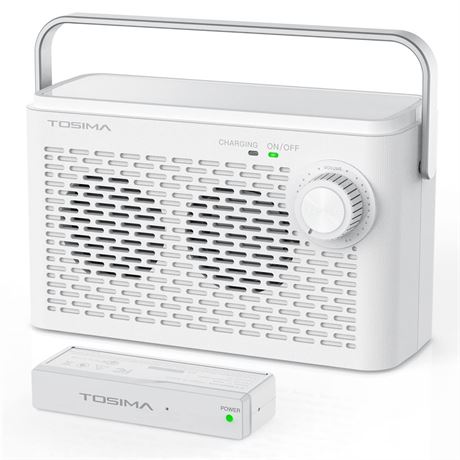 Tosima TV-8000W Wireless TV Speakers for Hard of Hearing, Portable TV Soundbox,