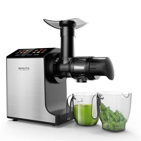 Masticating Juicer Machines, Cold Press Juicer, Easy to Clean with Brush, Touch