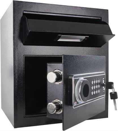 1.8 Cub Security Business Safe and Lock Box with Digital Keypad,Drop Slot Safes