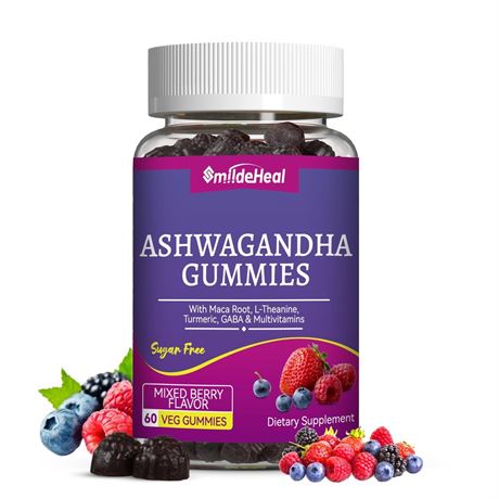 Ashwagandha Gummies 3000mg - Stress Relief, Immune Support & Increased Energy -
