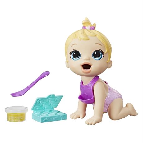 OFFSITE Baby Alive Lil Snacks Doll, Eats and Poops, Snack-Themed 8-Inch Baby