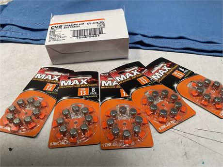 CVS Hearing Aid Batteries Orange Size 13, 8 Count - 5 Pack