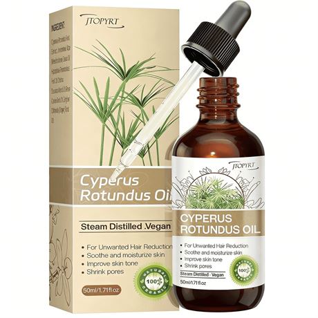 Jtopyrt Cyperus Rotundus Oil for Hair Removal Moisturizing and Soothing Body
