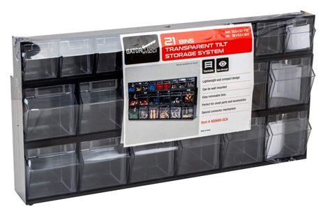 Transparent Tilt Storage System Organizer Bins Tool Organizer for Hardware and