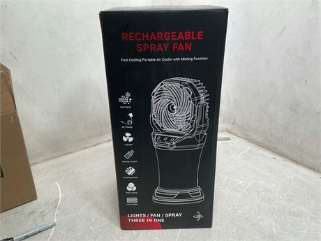 Portable spray fan