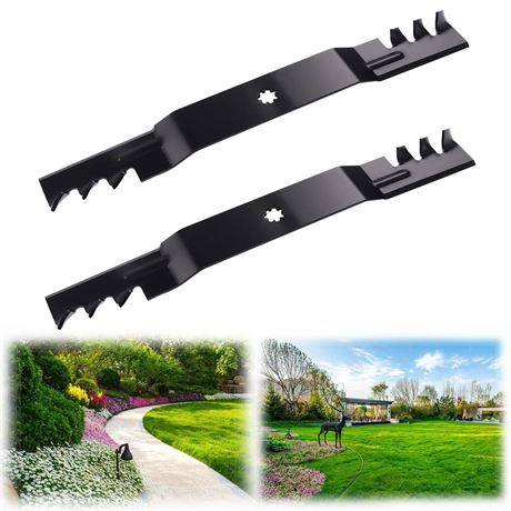 ELITEWILL 2pcs Lawn Mower Mulching Blades Fit for John Deere 42'' D100, D110,