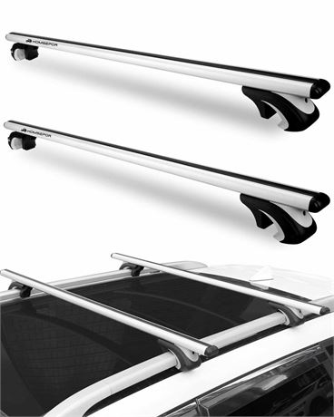 Car Roof Rack Cross Bars 55” Thick Aluminum Crossbars Universal Roof Rack