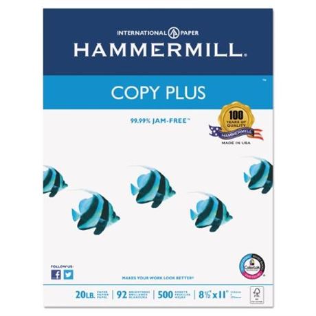 Hammermill - Papier à Copies Copy Plus Certifié FSC, 20 Lb, Brillance 92, 8,5