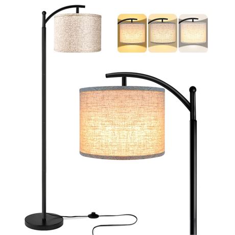 Floor Lamp for Living Room with 3 Color Temperatures LED Bulb, Standing Lamp