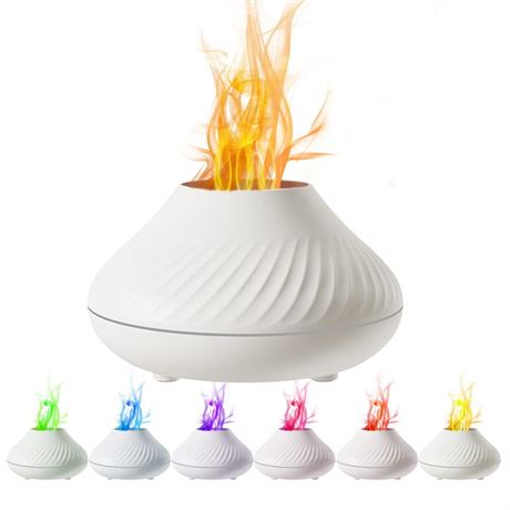 Rican Aromatherapy Diffusers, Flame Aroma Diffuser,130ML Essential Oil