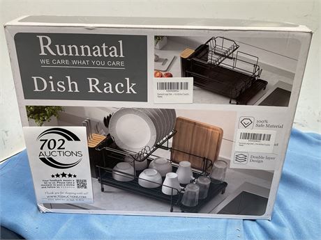 Runnatal Large Dish Drying Rack with Drainboard Set, Detachable 2-in-1