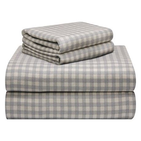 Pointehaven Plaid Flannel Sheet Set, Farmhouse Plaid