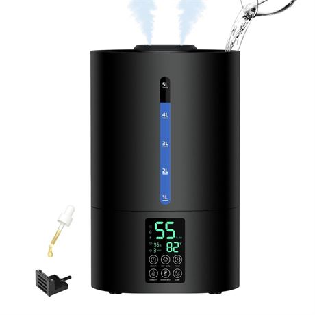 5.2L Humidifiers for Bedroom Large Room Home, Cool & Warm Humidifiers for