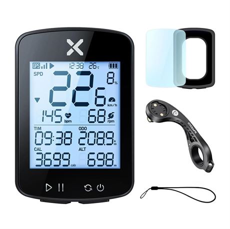 XOSS G+ Gen2 GPS Bike Computer with Mount, 2.2" Bluetooth Wireless Cycling