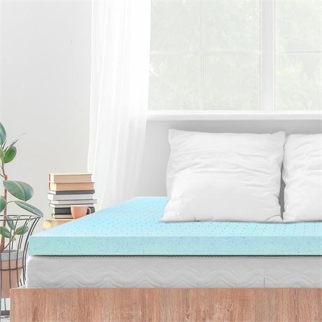 Mattress Topper King, 3 Inch Gel Infused Memory Foam Mattress Topper, King Size