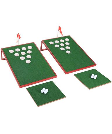 SPRAWL Golf Pong Cornhole Set Exciting Golf Chipping Game Pong Chip Shot Game