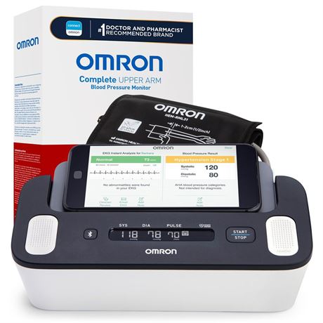 OMRON Complete 2-in-1 Upper Arm Blood Pressure Monitor and EKG Monitor for Home