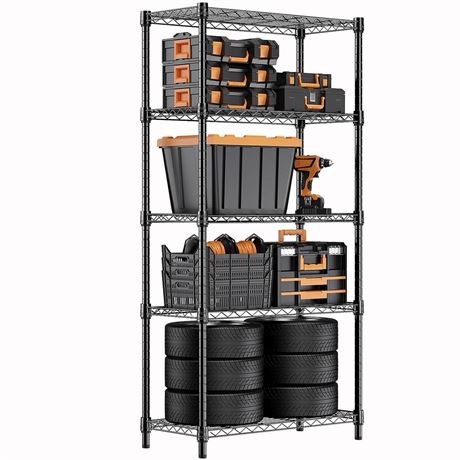 MZG 1250 lbs Storage Shelving Utility Shelving Unit 5-Tier Utility Shelving