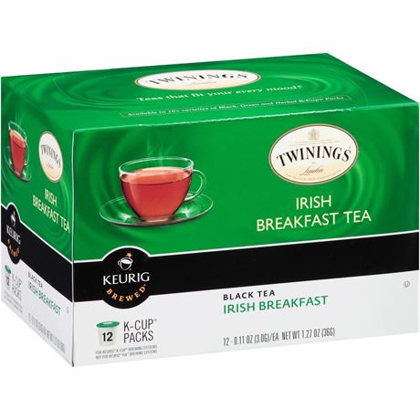 Twinings Of London, Irish Breakfast Black Tea Blend Keurig K-Cups for Keurig,