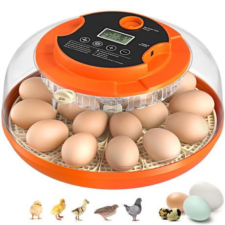 18 Egg Incubator with Automatic Egg Turning and Humidity Control, Incubators