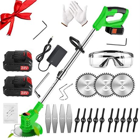 Cordless String Trimmer Electric Electric Weed Battery Powered 24v Weed Wacker